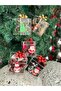 Luxury New Year's Gift Fancy Boxed Velvet Glitter 3D Christmas Snowman Bow Buckle White - 6