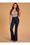 Lina Tall Flare Dark Blue Spanish Jeans Denim Pants - 3