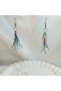 Coral Sequin Dangle Elegant and Fashionable Design Earrings with Handmade Pearl Detail - 3