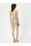 Ruffle Mini Dress Single Shoulder Draped Lined Slim Fit - 4