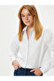 Crop Shirt Long Sleeve Cuff Collar Buttoned Cotton