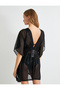 Tulle Beach Dress V-neck Flowing Elastic Waist - 4