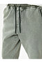 Loose Jeans Jogger Washed with Lace-up Waist Pockets - 5
