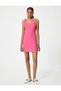 Mini Thick Strap Pencil Dress Slim Fit - 3