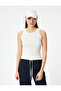 Corded Basic Top Round Neck Viscous Fabric Slim Fit - 3