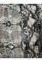 Chiffon Blouse with Snakeskin Look and Balloon Sleeves, High Neck - 6