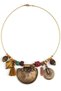 Handmade Indian Glass with Brass Apparatus Women's Necklace - 2