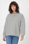 Striped Straight Neck Zippered Oversize Sweatshirt (Uni-00247) - 2