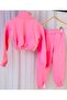 Girls Butterfly Embroidered Crop Tracksuit Set - 3