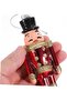 Exclusive Vip Deluxe 4 Pieces Hazelnut Shape Christmas Tree Ornament 13 cm Shiny Silvery Red Christmas Decorations - 4