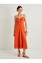Strappy Midi Dress Halter Neck Draped - 3