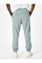 Jogger Sweatpants with Lace Waist and Pocket Detail - 4