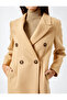 Long Cuff Coat Buttoned Double Breasted Slit Belted - 5