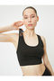Tulle Detailed Sports Bra Covered Slim Fit