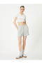 Mini Shorts High Waist Side Line Detail Pocket - 2