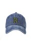 R - Washable Baseball Cap with College Font and Letter