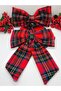 Red Plaid Bow Model Large Size Youth and Adult Hair Clip Set of 2 for Holidays and Special Occasions - 4
