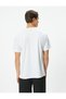 Crew Neck Short Sleeve Sports T-Shirt - Slogan Printed - 4