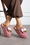 Comfortable Winter House Slippers Pink Slippers - 2