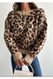 Pulover moale cu model leopard de damă - 5