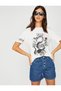 Women's White T-Shirt 8YAK13639QK - 2