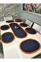 Jute, American Service Set, 6 Plates, 1 Bread Basket, 1 Runner, Plate Set, Modern Lux Presentation