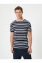 Short Sleeve Crew Neck Slim Fit Striped T-Shirt - 3