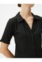 Short Sleeve T-Shirt Button Collar - 5