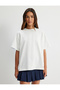 Short Sleeve T-Shirt Crew Neck Back Shirt Look Cotton - 7