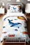 Cute Submarine Patterned Single Baby Kids Bedding Set - 2