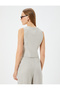 Linen Slim Fit Vest - Striped, Fleto Pocket Detail, V-Neck - 4