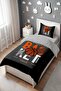 Gray Basketball League Patterned Single Baby Kids Duvet Cover Set - 3