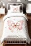 Starry Bow Detailed Butterfly Patterned Single Baby Kids Bedding Set - 2