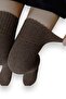 Winter Natural Wool Women's Brown Ultra Long over the Knee Socks Leggings Boot Stocking - 4