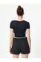 Yoga Sports T-Shirt Modal Fabric Knot Detailed V-Neck - 4
