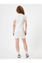 Polo Neck Mini Dress Half Zip Short Sleeve - 4