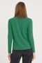 Women's Long Sleeve V Neck Basic Cotton Knitted Blouse - 4
