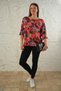 Women's Oversize Viscose Floral Bat Sleeve T-Shirt - 3