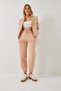 Women's Beige Kangaroo Pocket Hooded Cardigan Top and Bottom Set Mbhs015 60601015 - 6