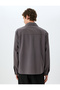 Buttoned Long Sleeve Shirt Jacket with Pocket Detail - 4