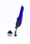 Dark Blue Gift Divit Inkwell and Bird Feather Pen Set - 4