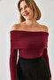 Women's Burgundy Madonna Collar Blouse 378 60351261 - 6