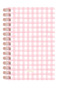 وردي Gingham - A5 15x21 سم غطاء صلب مخطط حلزوني مذكرة / مدرسة / دفتر مذكرات - 7