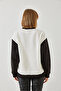 Women's White Black Printed Piecework Sweatshirt 60351255 - 5