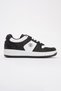 Daily Lace-Up Sports Shoes Women's Sneaker Black White - 2