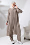Women's Hajj and Umrah Suit Hijab Double Suit Mink - 2