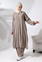 Women's Hajj and Umrah Suit Hijab Double Suit Mink - 5