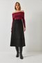 Women's Black Suede Skirt with Piece Detail 60351273 - 6
