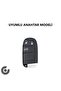 Fiat Jeep Compatible Egea, 500X, Grand, Cherokee, Wrangler, Renegade, Chrysler Flat Silicone Key Case Cover (Blue) - 2