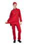 Red Thin Fabric Lycra Hijab Nurse Jersey And Hijab Doctor Jersey Set - 4
